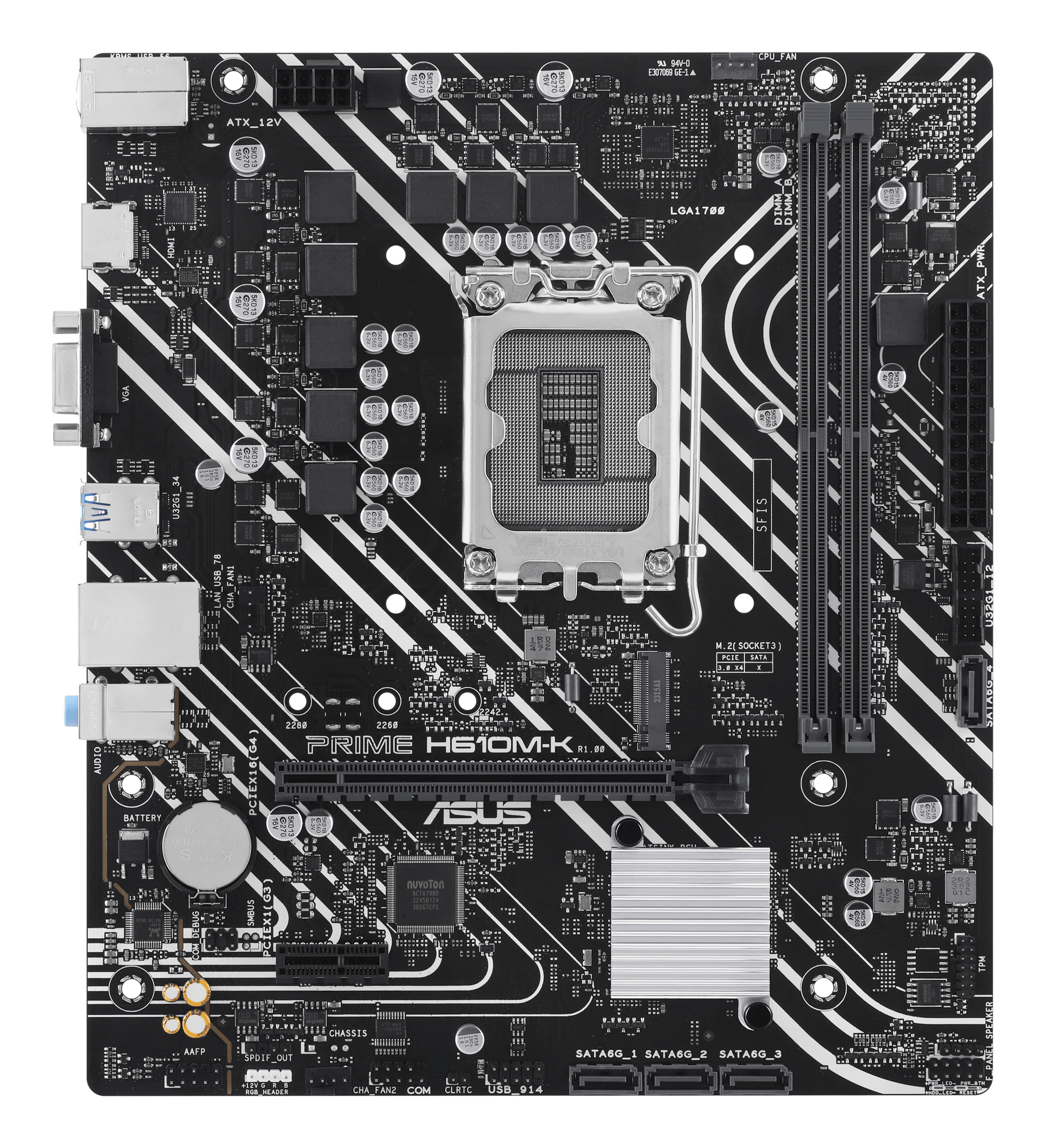 ASUS PRIME H610M-K Motherboard LGA1700 DDR5 Micro ATX Intel H610 - Imagen 2