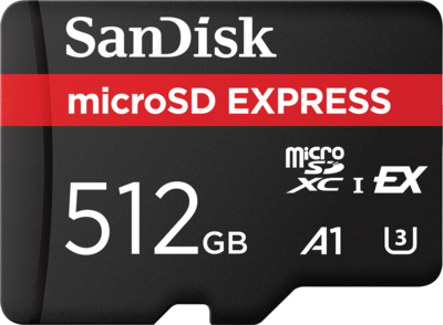 Memoria Flash SanDisk microSD Express 512GB, PCIe Gen 3, Lectura 880MB/s, Escritura 650MB/s