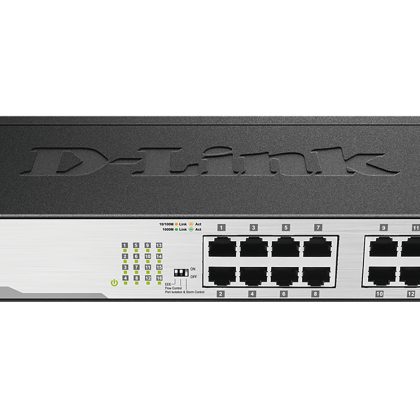 Switch Gigabit No Administrable D-Link DGS-1016D de 16 Puertos 10/100/1000 Mbps