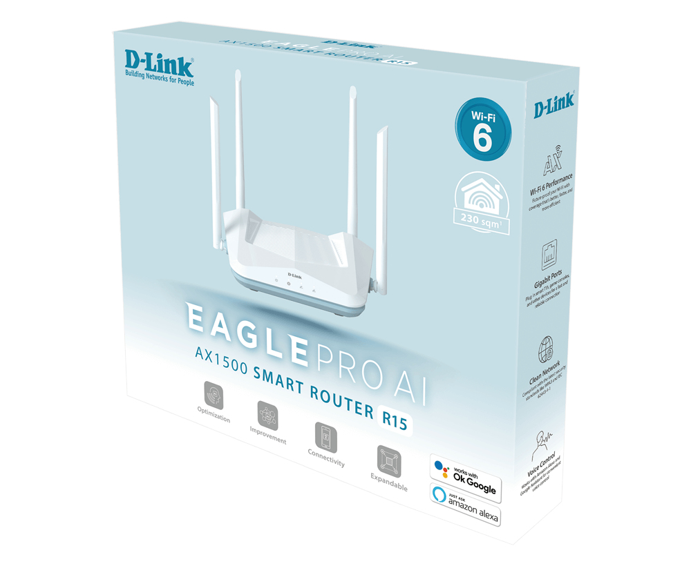 Router D-Link R15 AX1500 WI-FI 6 AI / 2.4/5GHz / 4 Antenas Externas - Imagen 5
