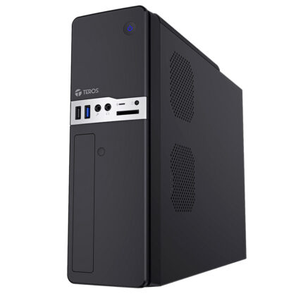Case Teros TE-1032S Slim 250W USB 3.2 DVD Negro