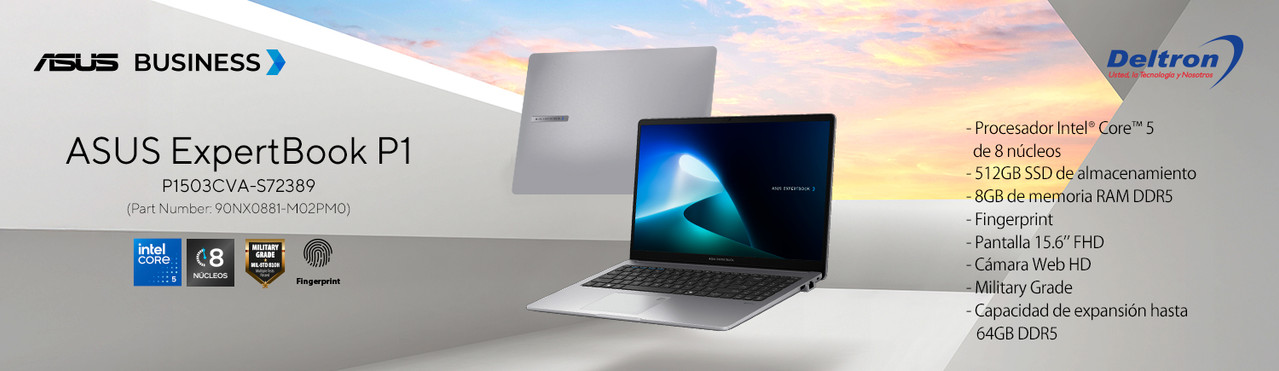 ASUS ExpertBook P1503CVA-S72389 - Notebook 15.6" FHD IPS, Intel Core 5 210H, 8GB DDR5