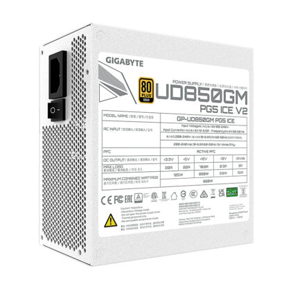 Fuente Poder Gigabyte UD850GM PG5 ICE 80+ Gold FM