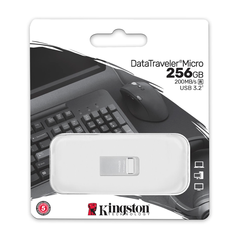 USB Kingston DataTraveler Micro 64GB Plata Lectura 200MB/s