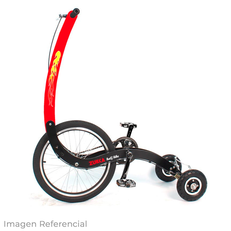 Bicicleta de Pie Rojo BQ.S.TWO con Estructura de Acero y Bambú
