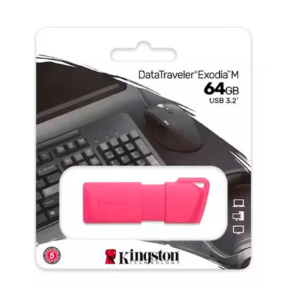 USB Flash Drive Kingston DataTraveler Exodia M 64GB USB 3.2 Gen1 - Neon Pink