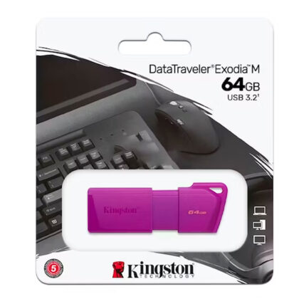 USB Flash Drive Kingston DataTraveler Exodia M 64GB USB 3.2 Gen 1 Morado