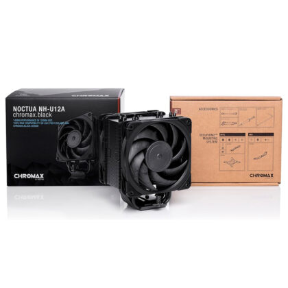 Fan-Cooler Noctua NH-U12A chromax.black, Dual 120mm, Negro, 22.6 dB para CPU Intel/AMD