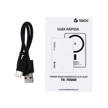 Powerbank TEROS TE-7056D 10000mAh Carga Inalámbrica 15W