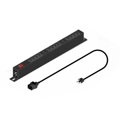 PDU Monofásica ELISE PDU-V-16T-15A-4(N5-15R)-12(C13)-C20-0U, 220V, 15A, 0U