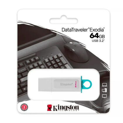 USB Flash Drive Kingston DataTraveler Exodia 64GB USB 3.2 Blanco