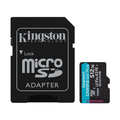 Tarjeta de Memoria Kingston Micro SD 512GB Canvas Go! Plus - V30 U3 A2