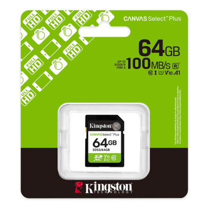 Memoria SD Kingston Canvas Select Plus 64GB UHS-I U1 V10