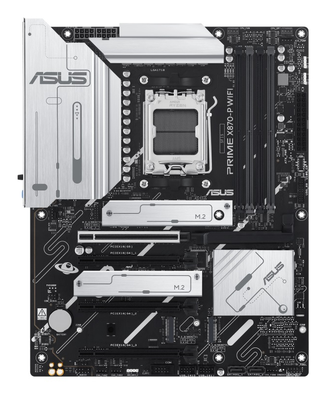 Motherboard ASUS PRIME X870-P WIFI – Chipset AMD X870, Socket AM5, DDR5, ATX - Imagen 2