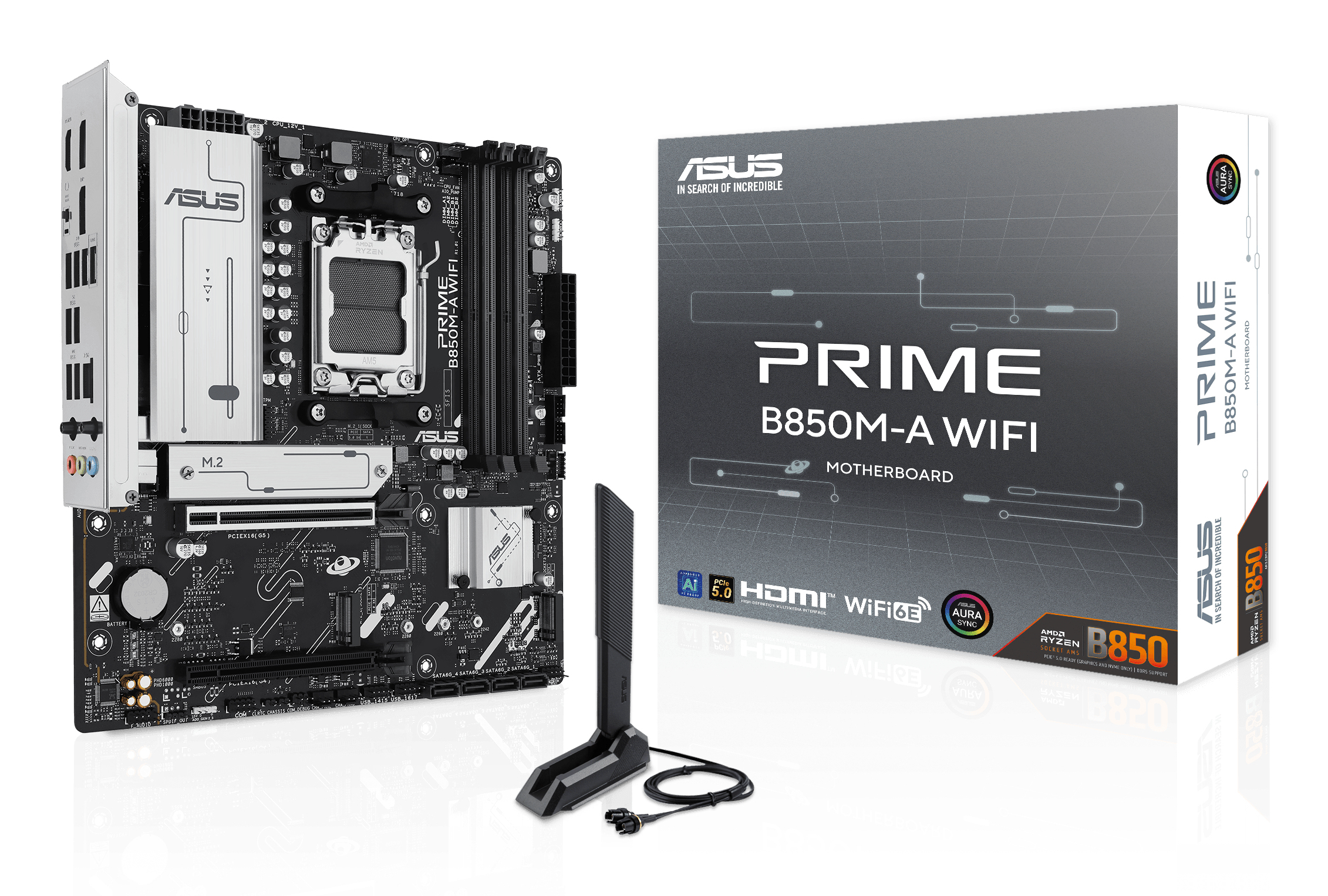 Motherboard ASUS PRIME B850M-A WIFI AM5 mATX con DDR5 y WiFi