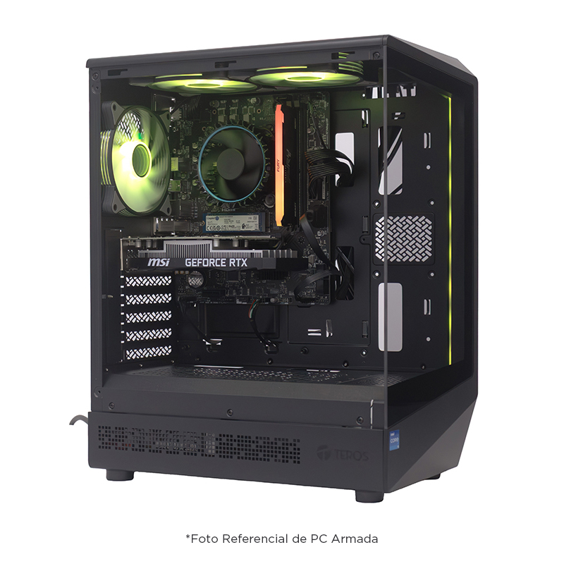 Case Gamer Teros TE-1321G Mid Tower RGB USB 3.0 Negro