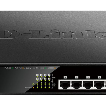 Switch D-Link DGS-1008MP 8 Puertos Gigabit PoE+ | 802.3at | Plug and Play