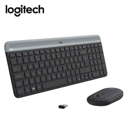COMBO TECLADO Y MOUSE LOGITECH MK470 SLIM WIRELESS NEGRO