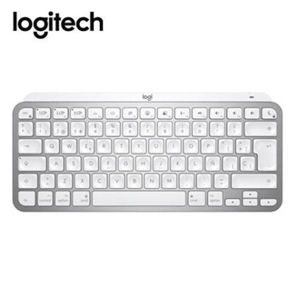 Teclado Logitech MX Keys Mini Inalámbrico Bluetooth Iluminado Pale Grey