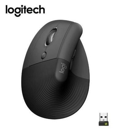 Mouse Ergonómico Vertical Logitech Lift Zurdo Inalámbrico Black 910-006467