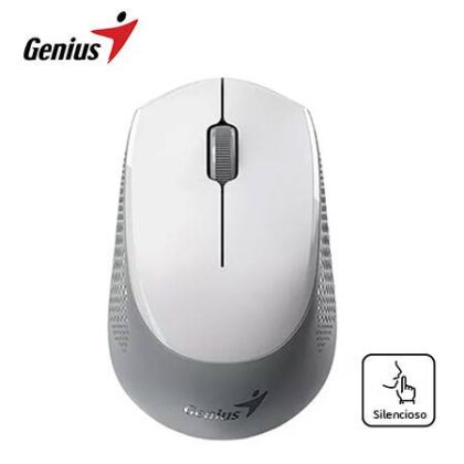 Mouse Genius NX-8000S Dual Wireless/Bluetooth BlueEye Silent Ergonomic White/Grey (31030034400)