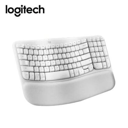 Teclado Inalámbrico Ergonómico Logitech Wave Keys White 920-012279
