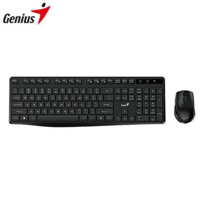 TECLADO Y MOUSE INALÁMBRICO GENIUS KM-8206S SILENCIOSO MULTIMEDIA SP BLACK