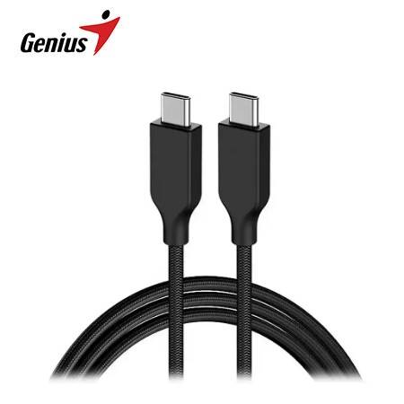 Cable USB-C a USB-C Genius ACC-C2CC-3A 100cm Carga Rápida Trenzado Negro