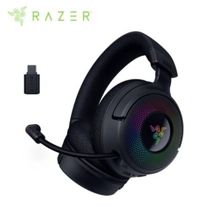 Auriculares Gaming Razer Kraken V4 Wireless, 70h Batería, THX, 9 Zonas Chroma, Negro