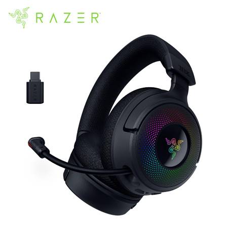 Auriculares Gaming Razer Kraken V4 Wireless, 70h Batería, THX, 9 Zonas Chroma, Negro