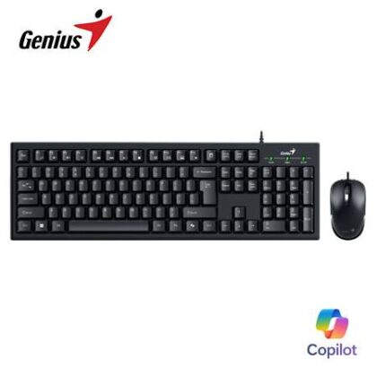 Kit Teclado + Mouse Genius KM-100SE USB, Resistente a Salpicaduras, Negro