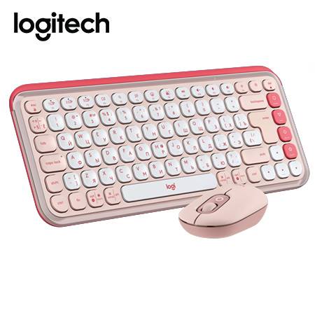 Teclado y Mouse Inalámbrico Logitech POP Icon Combo Rose