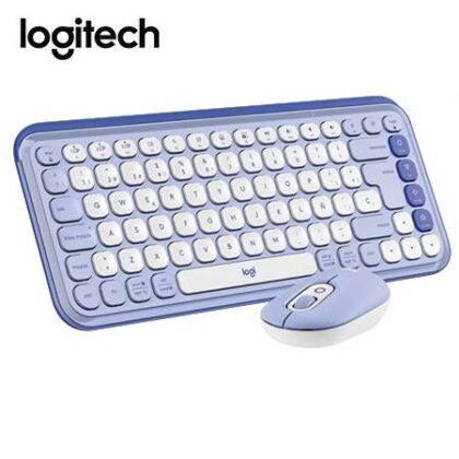 Teclado + Mouse Logitech POP Icon Combo Bluetooth Inalámbrico Lilac
