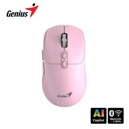 Mouse Genius NX-8080S BT Inalámbrico y Bluetooth Silencioso Rosa