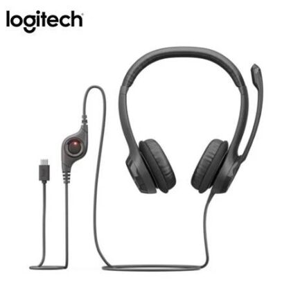 Audífono Logitech H390 USB C con Micrófono Noise Cancelling Midnight Black