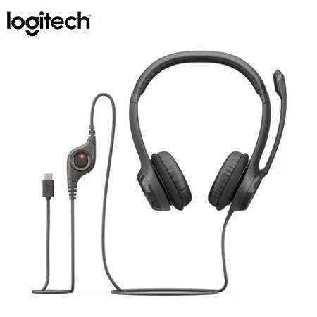 Audífono Logitech H390 USB C con Micrófono Noise Cancelling Midnight Black