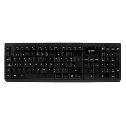 Kit teclado y mouse inalámbrico TEROS TE-4071S, 2.4 GHz, español, negro