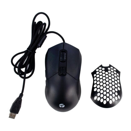 Mouse Gamer TEROS TE-1232G Óptico 7200 DPI RGB 7 Botones Negro