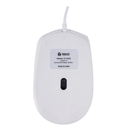 Mouse Óptico TEROS TE-1225S 1600 DPI USB 4 Botones Blanco