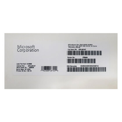 Sistema Operativo Microsoft Windows Server Standard 2025 64Bits 1Licencia OEM