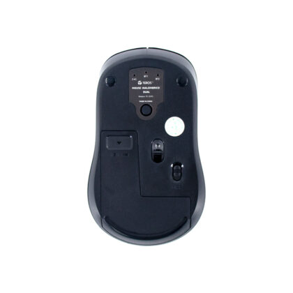 Mouse Inalámbrico TEROS TE-1231S, 2.4GHz, BT 5.0, 4 Botones, Negro