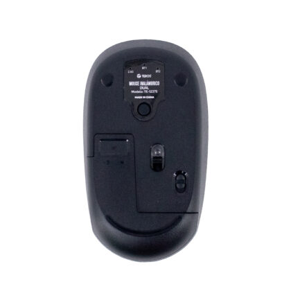 Mouse Inalámbrico Teros TE-1237S, Bluetooth 5.0 + 2.4GHz, 1600 DPI, Negro