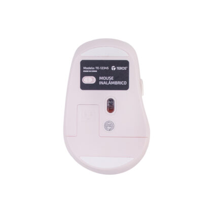 Mouse Inalámbrico TEROS TE-1234S, 2.4GHz, 6 Botones, Óptico, Rosado