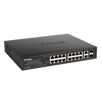 Switch PoE 16 Puertos 10/100 + 2 Puertos 10/100/1000