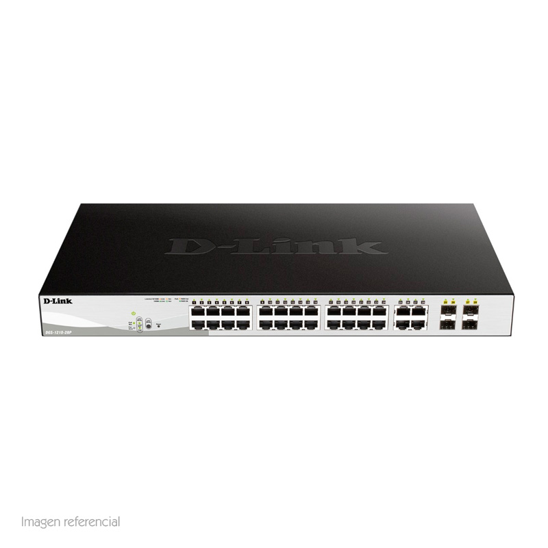 Switch Administrable D-Link DGS-1210-28P PoE 24 Puertos Gigabit + 4 SFP