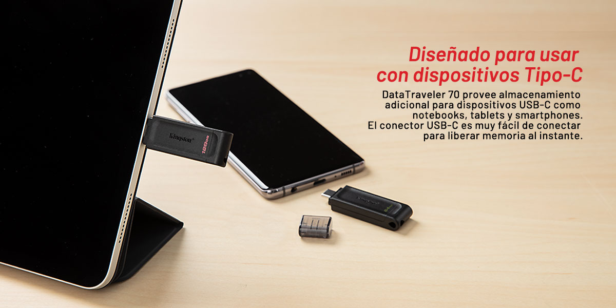 Kingston DataTraveler 70 USB-C 3.2 Gen1 64GB - Memoria Flash Portátil - Imagen 3