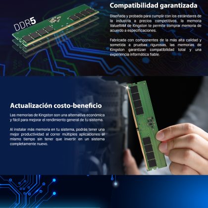Kingston KVR56S46BS8-16 16GB DDR5-5600 SODIMM - Alto Rendimiento
