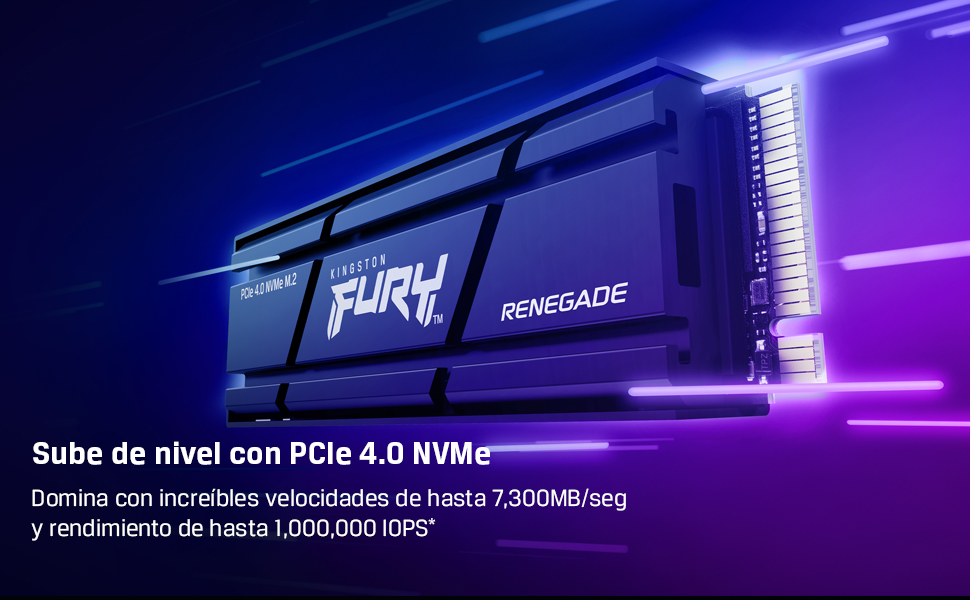 Kingston FURY Renegade 1TB SSD M.2 NVMe PCIe 4.0 - 7300MB/s Lectura - Imagen 3