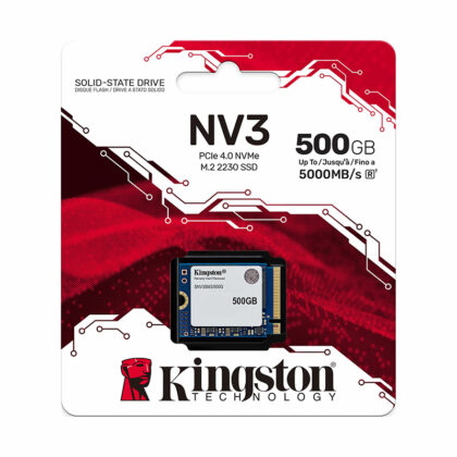Disco Sólido SSD Kingston NV3 PCIe 4.0 NVMe 500GB