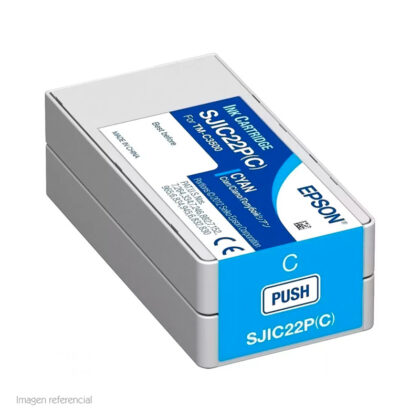 Cartucho Tinta Cian EPSON Duarbrite Ultra C33S020581 para ColorWorks C3500